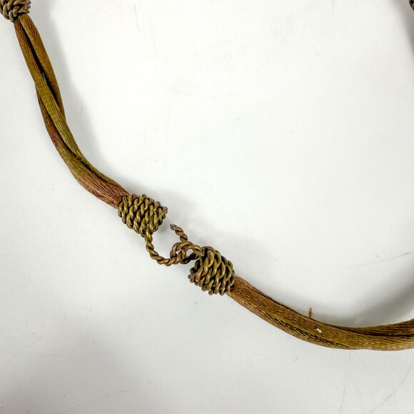 Vintage Mexican Pottery Mugs Cups Glass Beads Necklace Hand Painted - Picture 6 of 6